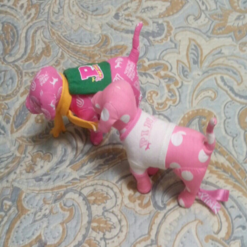 Rare vintage pink dogs